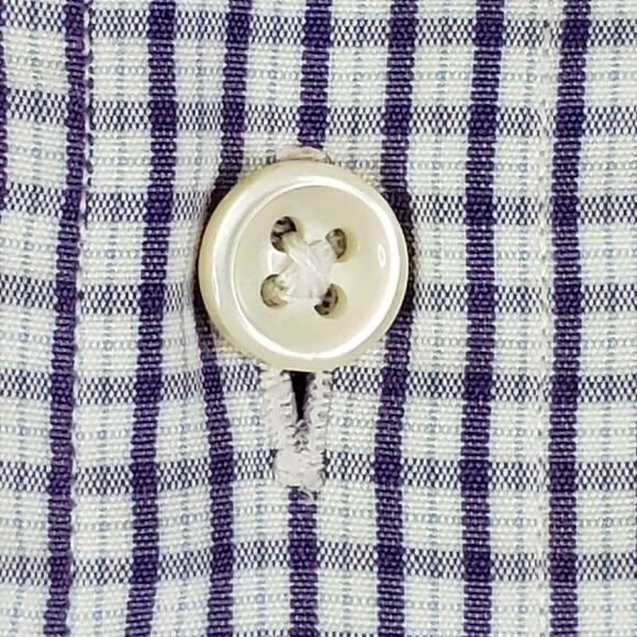 Polo Ralph Lauren Shirt Oxford Button Down Purple Plaid LS Size XL - Picture 7 of 11